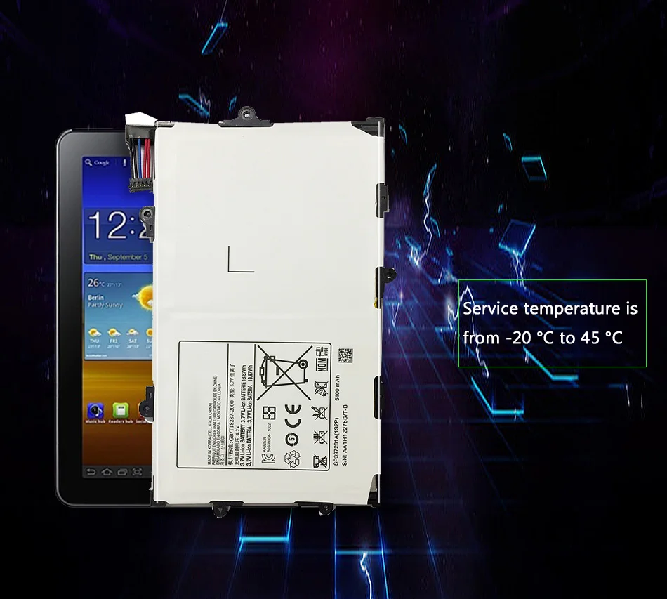KiKiss Endurable Tablet батарея для Samsung Galaxy Tab 7,7 GT P6800 P6810 SP397281A(1S2P) 5100mAh литий-ионная литиевая батарея