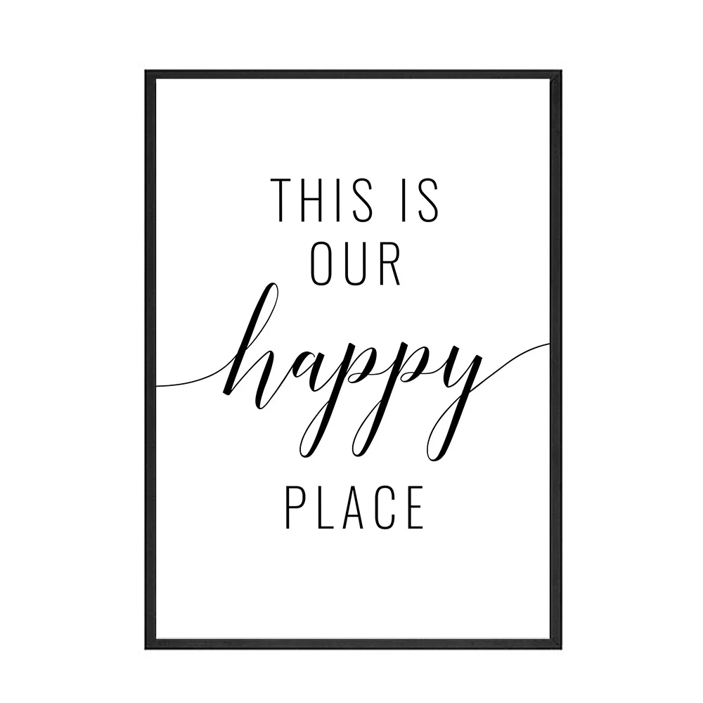 Family-Simple-Quote-Picture-Green-Leaves-Poster-Black-White-Wall-Art-Canvas-Painting-Nordic-Style-Modern (4)