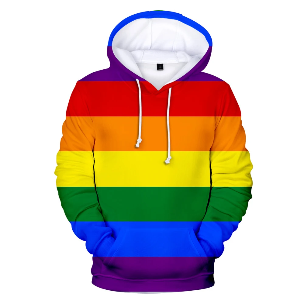 LGBTQ Sweat à Capuche Capuche les couleurs de l'arc-en-ciel Pride GAY Drapeau Cadeau 
