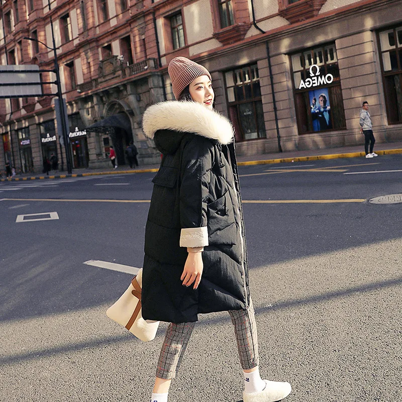 

Cotton-padded Clothes Women's Mid-length 2018 Winter New Style WOMEN'S Dress Korean-style Slim Fit Slimming down Jacket Cotton-p