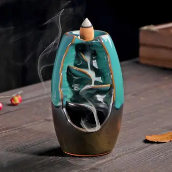 

Backflow Incense Burner Smoke Waterfall Incense Holder Mountain River Handicraft Incense Holder Wierook Waterval Zen Censer