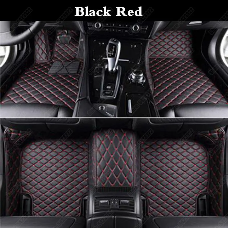 Black Red Автомобильные коврики для Land Rover Range Rover Evoque Discovery LR2 LR3 LR4 freelander Range Rover Sport Velar пользовательские автомобильные коврики для ног - Название цвета: Black Red