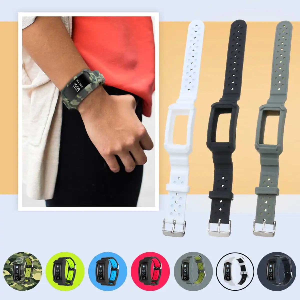 Часы с силиконовым браслетом, сменный ремешок для samsung gear Fit 2 Pro/Fit2 Pro R365, ремешок для наручных часов