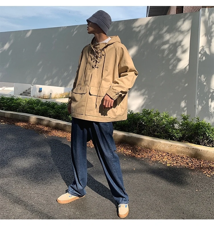 Мужская толстовка осень slim fit прямой вниз harajuku с длинным рукавом Толстовка Свободная Повседневная индивидуальная Молодежная мужская одежда