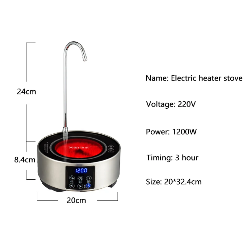 220V multifonction électrique chauffage cuisinière automatique chauffage distributeur d'eau chaud cuisinière plaque thé fabricant chauffage four