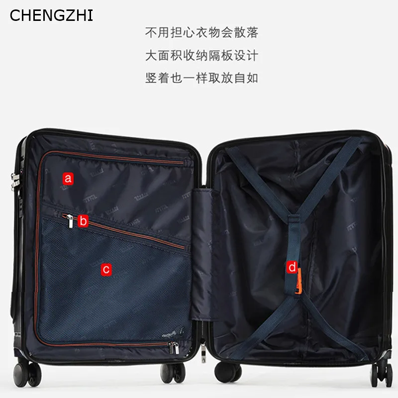 Чемодан на колесиках CHENGZHI для мужчин и женщин 20 дюймов|Ручные сумки| |