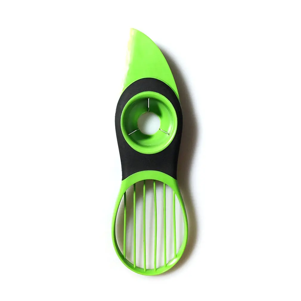 Многофункциональный креативный ABS нож для авокадо сепаратор кожуры целлюлозы кухонный Овощной инструмент для резки нож для авокадо для резки авокадо - Цвет: Зеленый