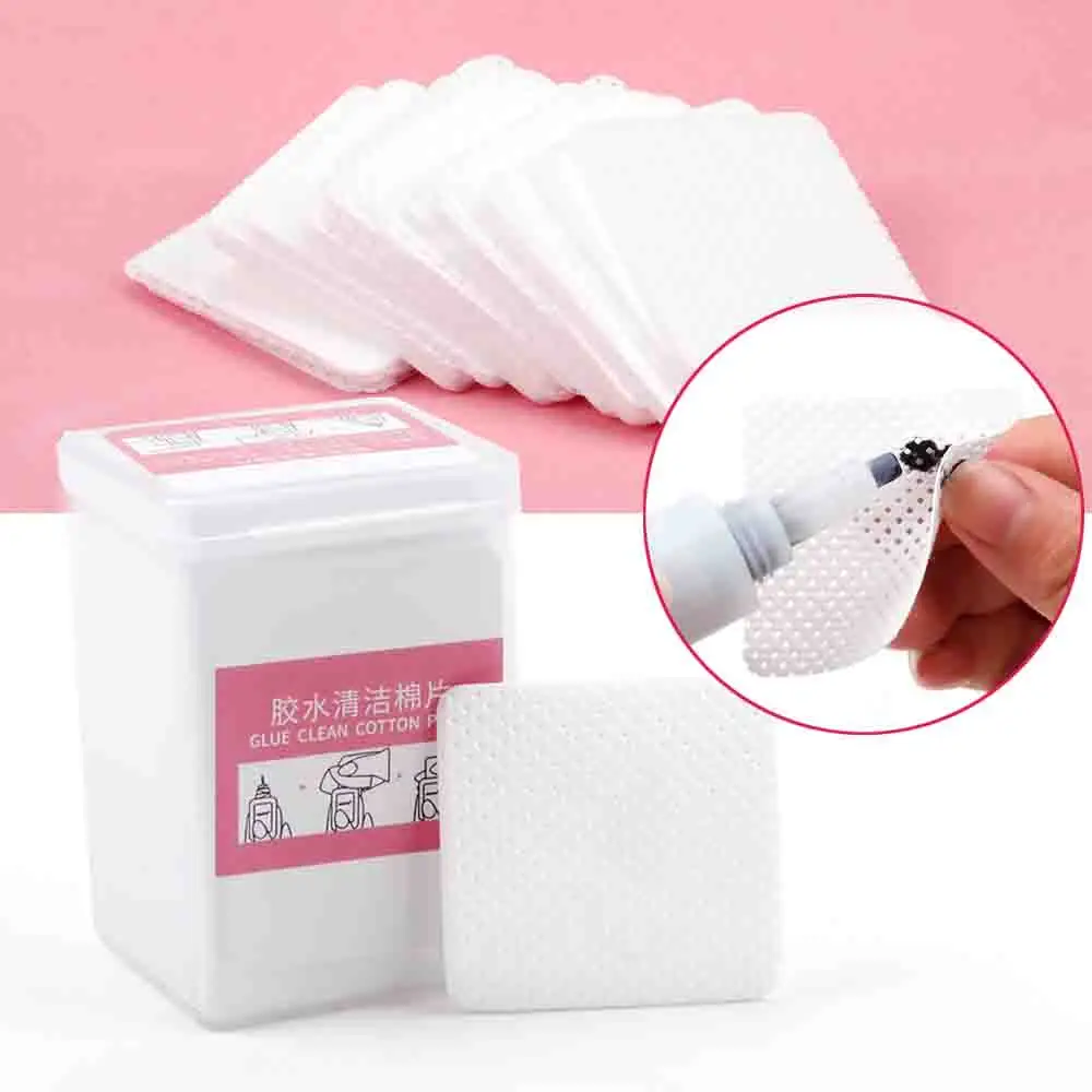 

200/400Pcs Eyelash Extension Glue Remover Pads Lint-Free Paper Cotton Lashes Grafting Non-woven Glue Cleaning Wipes Makeup Tools