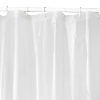 

Kuulee PEVA 3G Waterproof/Water-Repellent Shower Curtain Liner Non Toxic & Antibacterial with Plastic Hooks Eco Friendly