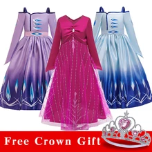 Vestidos infants платья для девочек детские костюмы на Год рождественское платье для вечеринок милые платья в стиле принцессы Эльзы Анны маскарадный костюм