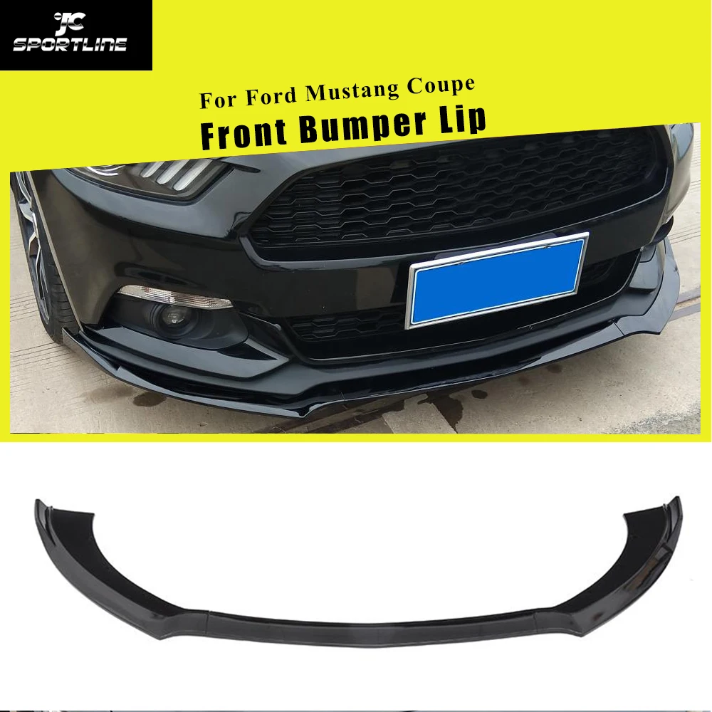 Спойлер для переднего бампера разветвитель Ford Mustang 2015 2016 2017 PP Matte Blak глянцевый