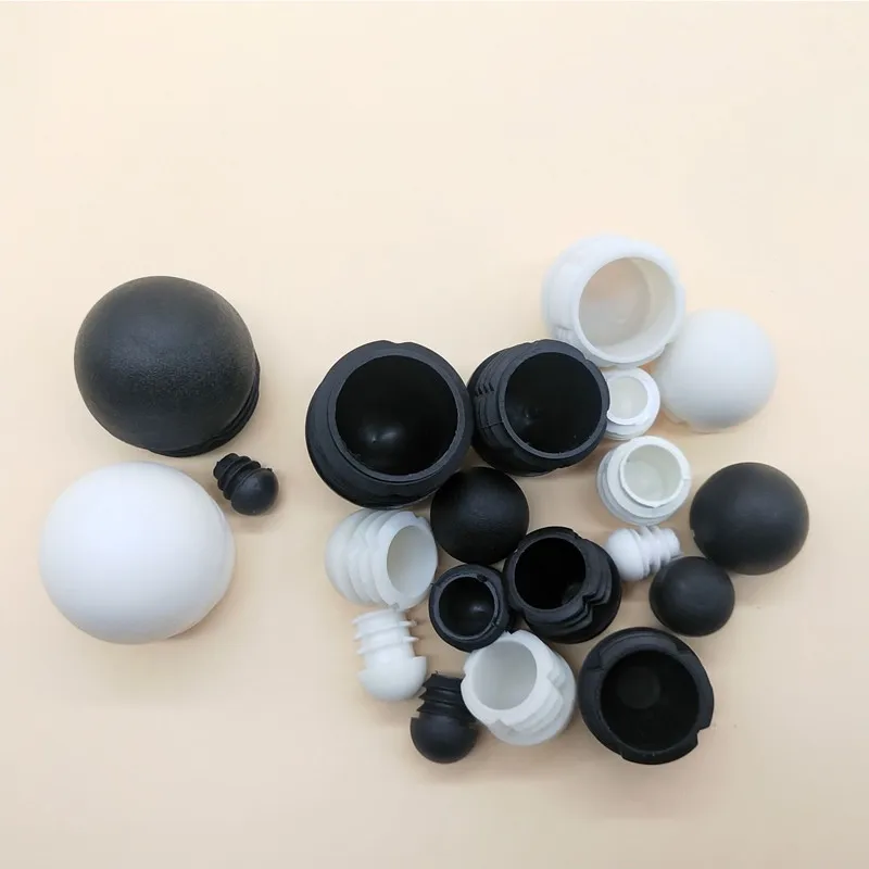 Plastic hole Insert Plugs 25mm Round Steel Pipe Tube Blanking End Caps decor dust cover for chair table Furniture Leg protection