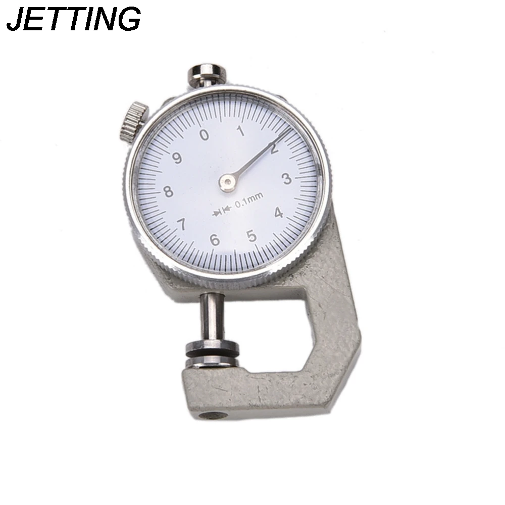 JETTING 1PCS New 0-10mm dial thickness gauge 10mm leather paper thickness meter tester for leather flim paper