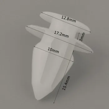 

New 50pcs 610 White Plastic Car Interior Trim Card Panel Fixed Clamp Vehicle Door Bumper Fastener Buckle Universal for VW