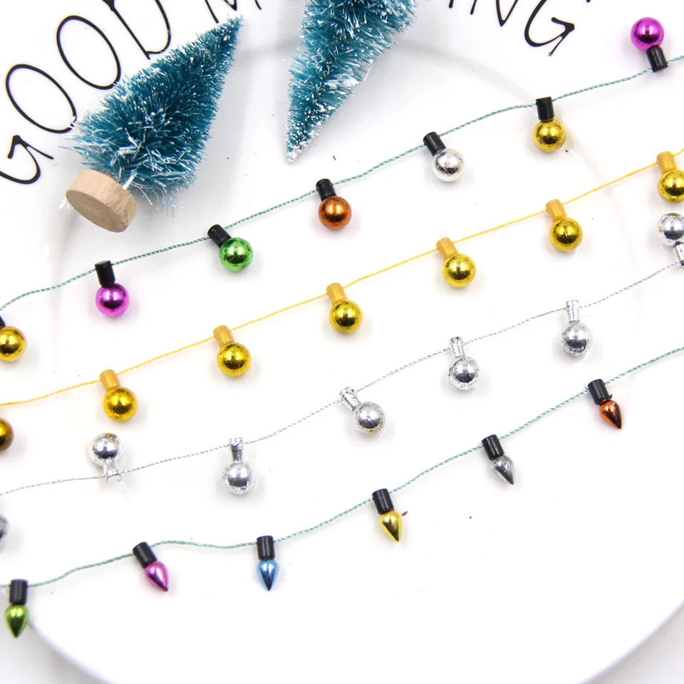5M Christmas Garland DIY Bulbs Colorful Banner Xmas Tree Hanging Ornaments Christmas Party Birthday Decorations Home Supplies