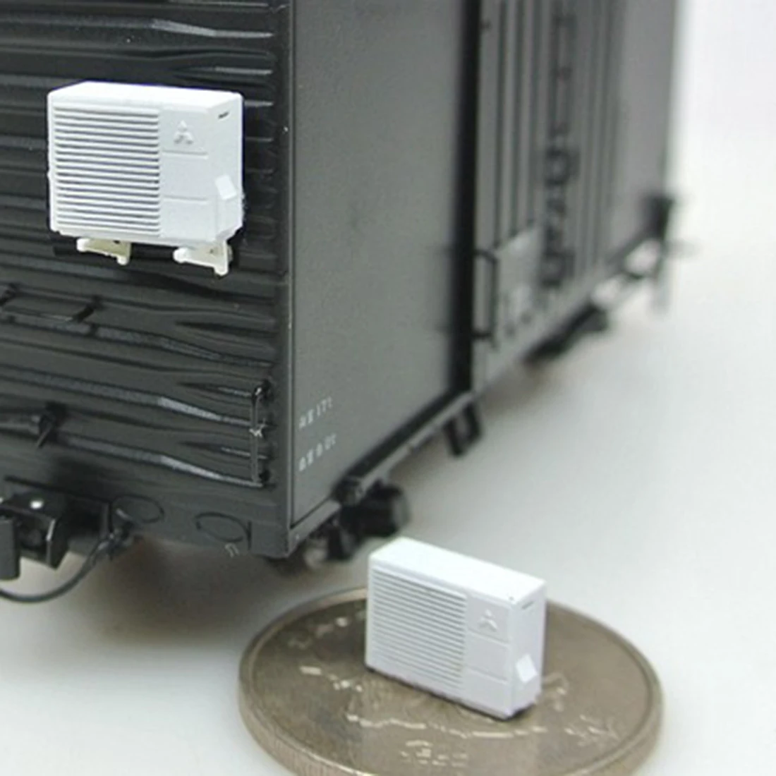 2Pcs 1:87 HO Scale Air-conditioning Model Sand Table Train Track Scene Decor Model - White