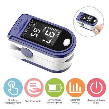 

Portable Finger Oximeter Digital Pulse Oximeter LED Oximetro blood oxygen Heart Rate Monitor SpO2 Health Monitors De Dedo