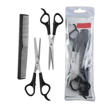 

Household Hairdressing Scissors Thinning Shears Hair Cutting Barber Scissors Flat Tooth Scissor Comb 3pcs Set Hair Styling Tools