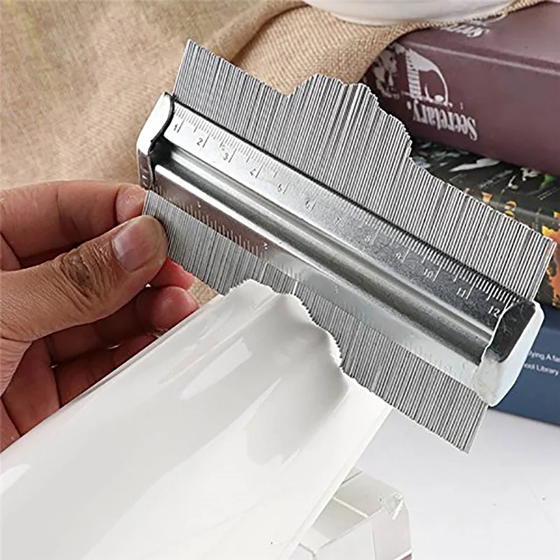

New Stainless steel Contour Gauge Duplicator Irregular Profile Measuring Gauge Carpenter's Measurement Copy Gauges Tools 2019