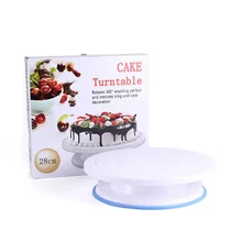 Практичный торт вращающийся диск выпечки инструменты с нескользящей пластиковой торт проигрыватель прочный торт проигрыватель стол торт вращающийся диск