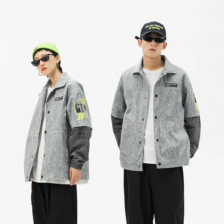 

City Where the Product 2020 Spring New Style Casual Joint Printed Coat Origional Japanese-style Popular Brand Couples Coat