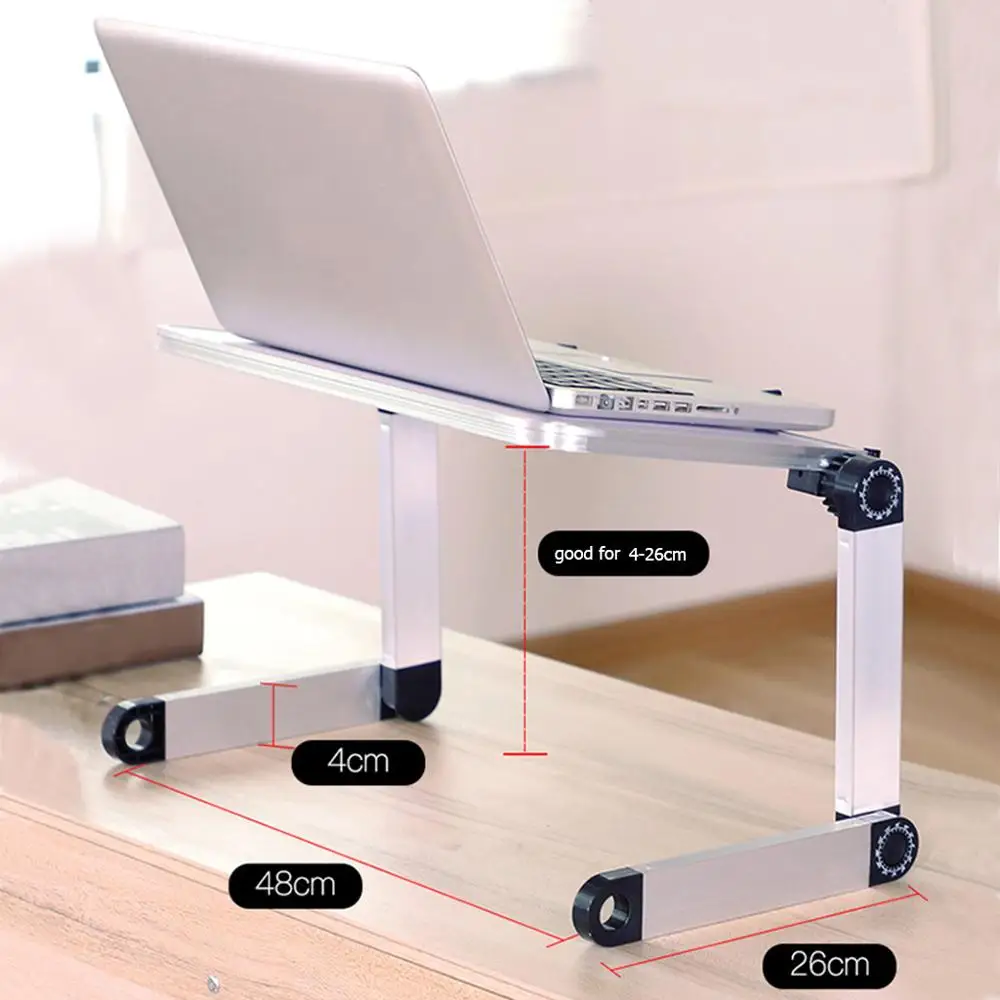 Регулируемый столик для ноутбука, подставка для ноутбука, портативная компьютерная рабочая станция для кровати, диван, офисный складной стол для ноутбука