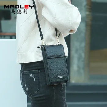 

forever youngNew Women's Long Clutch Bag Large Capacity Mobile Phone Wallet Zip Shoulder Messenger Bag