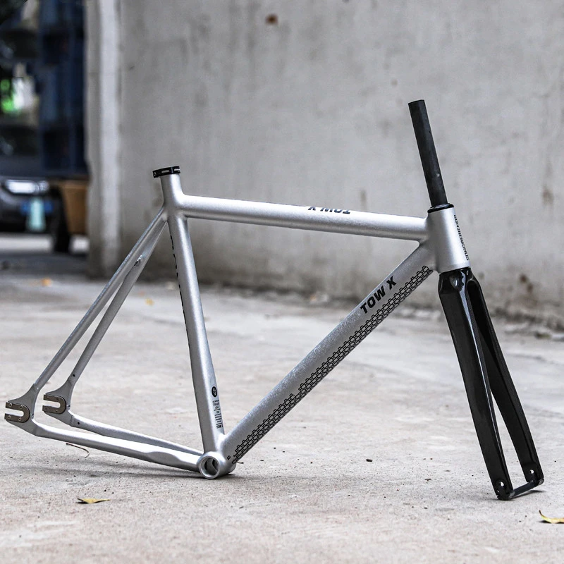 Song&Friends TOW X Cracked Silver 700c 6061 Aluminum Fixed Gear Frame