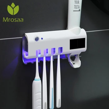 

Smart UV Ultraviolet Toothbrush Sterilizer Toothbrush Holder Automatic Toothpaste Dispenser Squeezer Bathroom Accessories Set