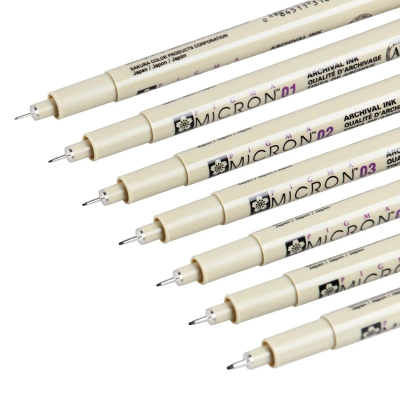 Pigma Sakura Micron Pen Set Waterproof Fine Liner Marker Pen Painting Drawing Sketch Markers Artistic Cartoon Design 6pcs/Lot marker pens,pen marker,markers pen,marker pen,art marker pens,art markers,manga markers,sketching markers,micro pens,drawing pen