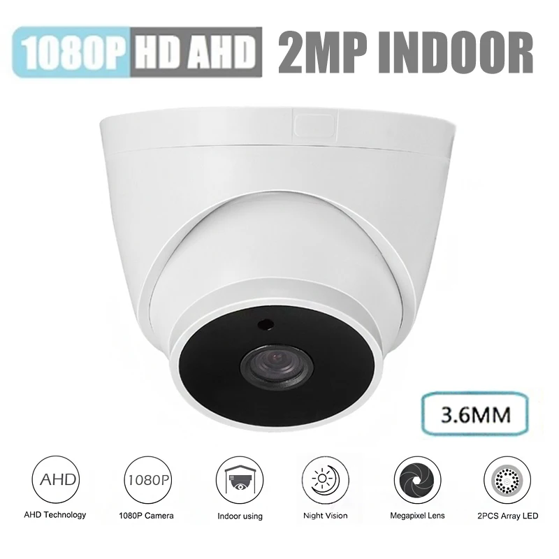 

Security 1MP 1.3MP 2MP HD Analog AHD Camera for Indoor Ceiling install with high quality image AHD Dome Camera