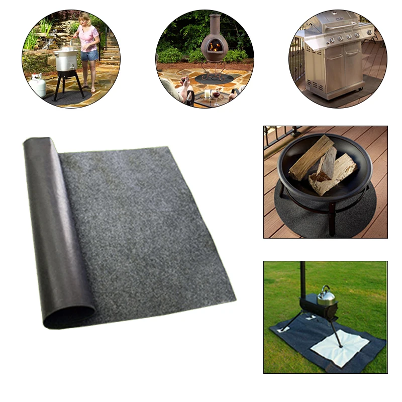 Yomdid Bbq Grill Mat Flame Retardant Anti Skid Pad Fireproof Oil