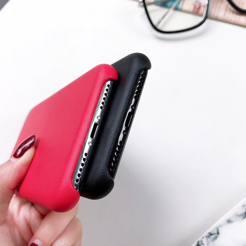 Официальный кожаный чехол Arvin для iPhone 11 Pro XS Max XR X, чехол, мягкая подкладка из микрофибры, чехол для iPhone 6, 6s, 7, 8 Plus, Funda