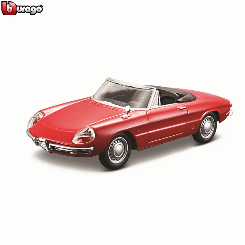 Модель автомобиля Bburago 1:32 1966 Alfa Romeo Spider модель из сплава оргстекл пылезащитный