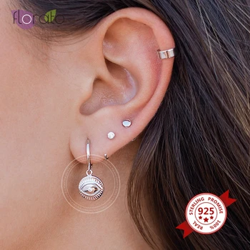 

Fashion 925 Sterling Silver Eye-shaped CZ Pendant Hoop Earrings for Women Charming Crystal Gold Silver color Small Hoop Earings