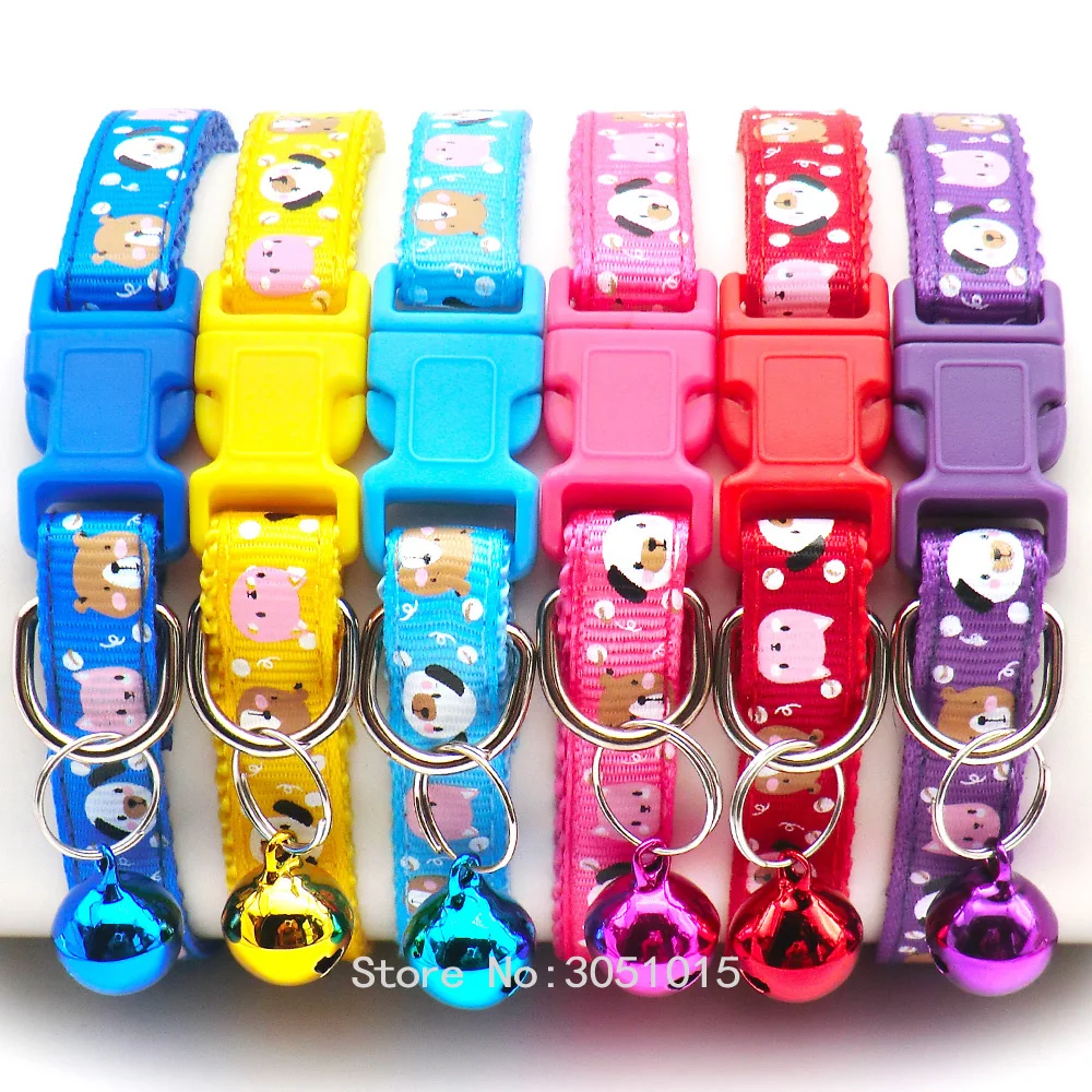 Dog Collar With Bells Adjustable 100Pcs