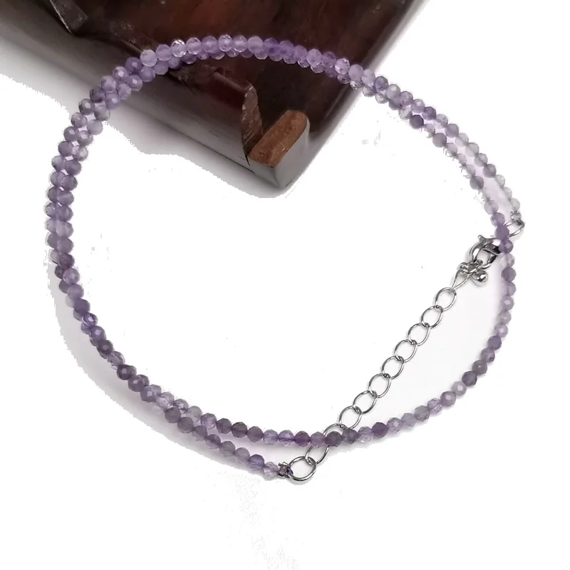 QOWIJEX 3 pezzi collana esagonale pietra punta ciondolo prisma cristallo puntato semi preziosa guarigione protezione donna ametista, quarzo rosa e crisoprasio