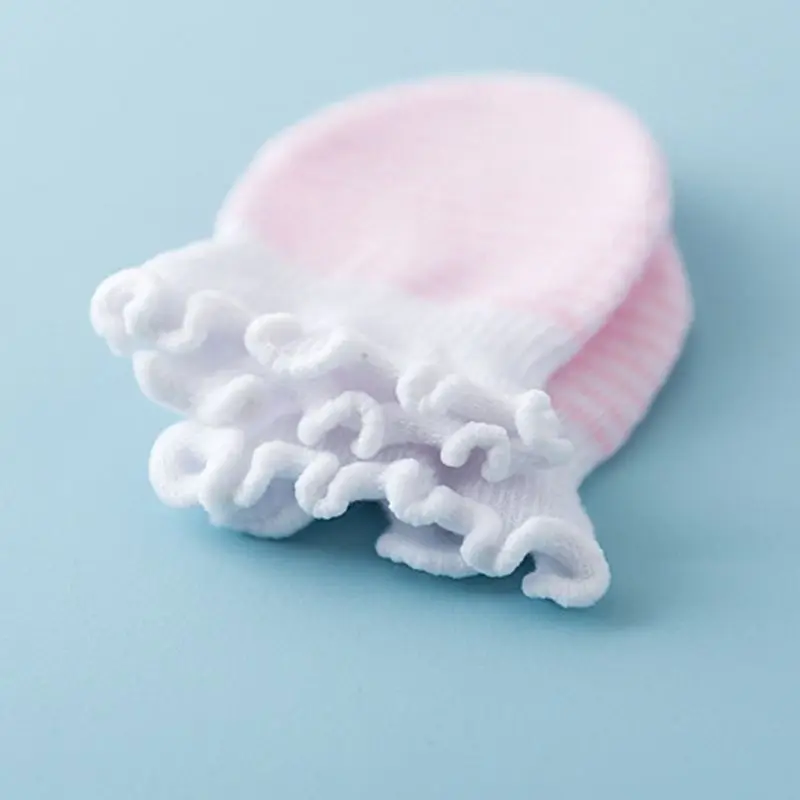 4 пары детских носков для новорожденных, дышащие эластичные перчатки с защитой от царапин, подарок для душа D08C
