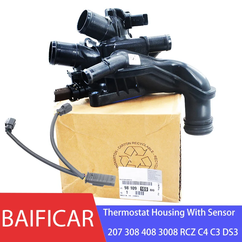 Coolant Thermostat Housing Sensor 9810916980 For Peugeot 207 308 408 3008 RCZ Citroen C4 C3 DS3 engine coolant thermostat thermostat housing cover