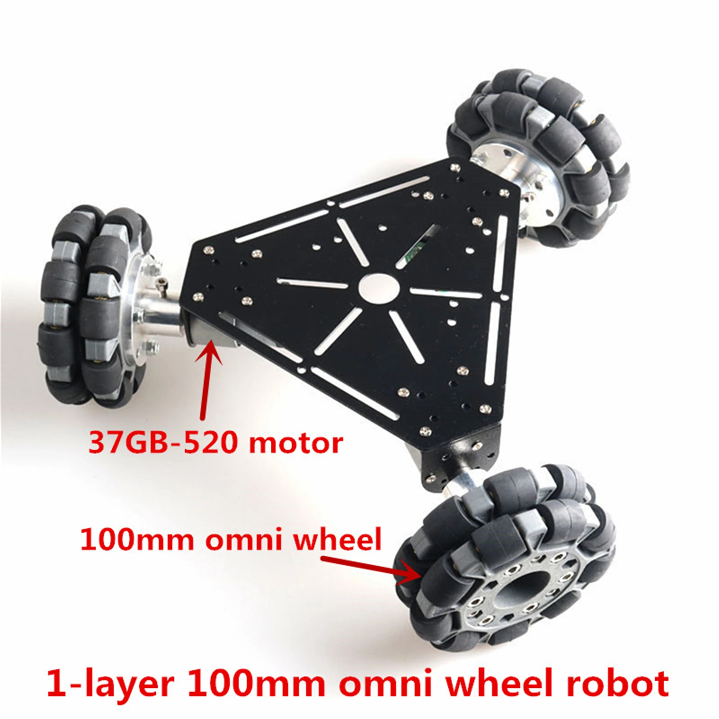 58/100mm Nylon Omni Wheel Large 4WD 1/2/3 Layer Metal Robot Car Chassis Kit DC Motor With Encoder Speed Feedback DIY Heavy Load