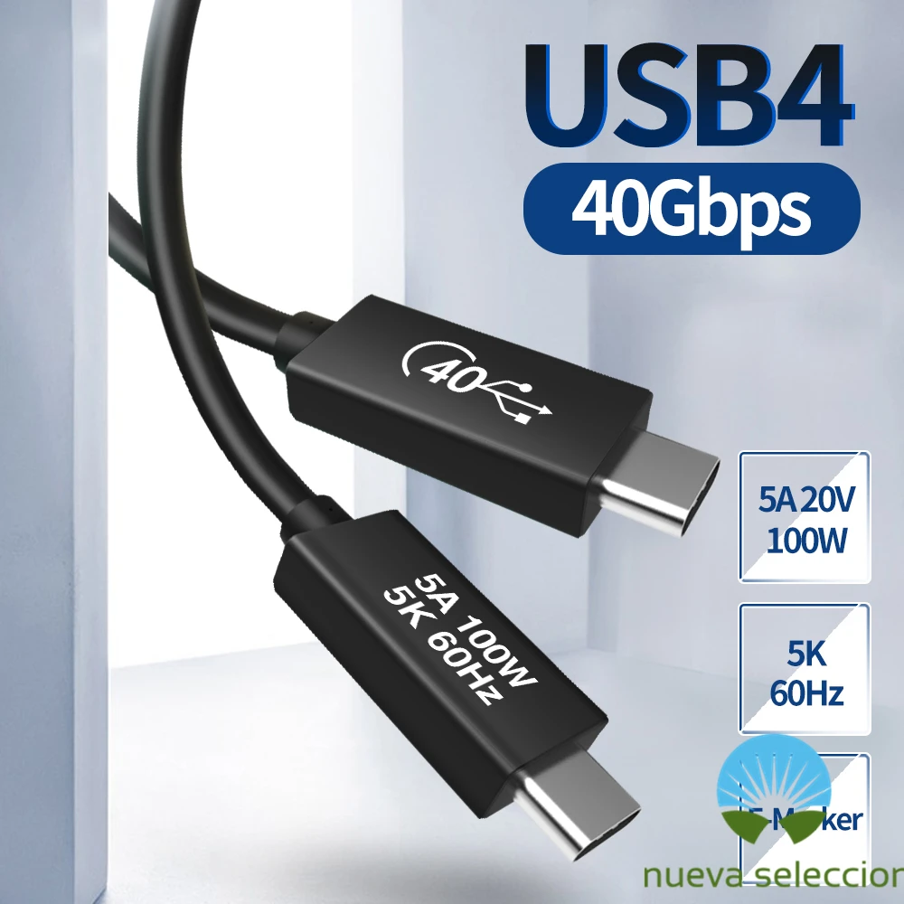 Câble photo,Câble USB 4 Thunderbolt 3 100W PD, cordon de Charge 40Gbps