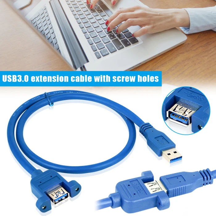USB3.0 удлинитель мужчин и женщин с винтовым креплением разъем для ПК жесткий диск X-Best