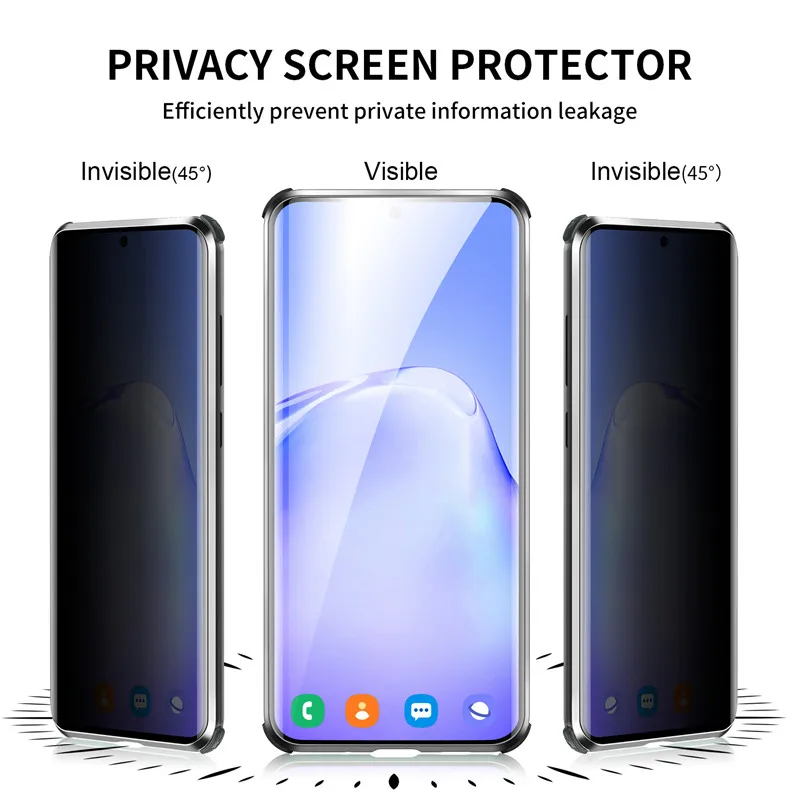 Магнитный абсорбирующий 9H закаленное стекло матовый чехол для Samsung Galaxy 20/20 Plus/20Ultra