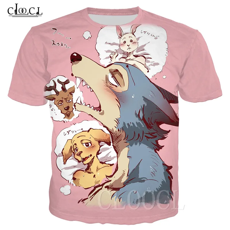 Cloocl Cartoon Anime Beastars T Shirts Tee Harajuku Sweatshirts Pullovers 3d Print Wolf Deer Animal Summer Men Women T Shirt T Shirts Aliexpress