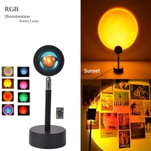 2021 Novel Rgb Variabele Licht Zonsondergang Projectie Lamp Led Zonsondergang Licht Afstandsbediening Kleur Veranderende Usb Omgevingslicht