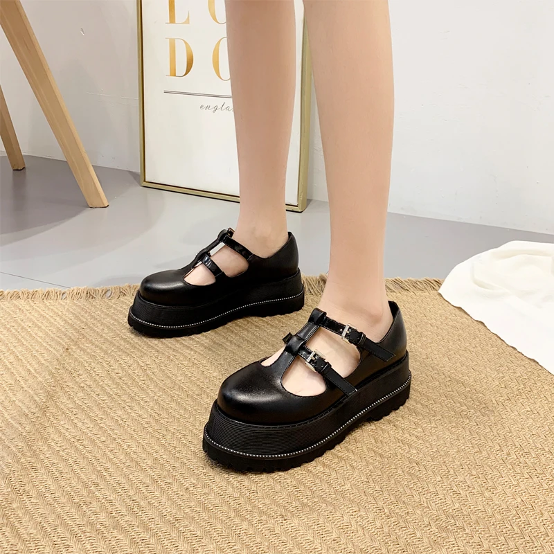 Новинка весны 2020 Студенческая обувь для колледжа женские туфли на платформе