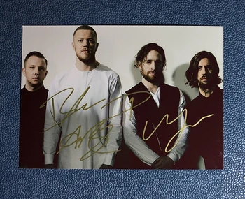 

hand signed Imagine Dragons autographed photo group autograph in ink 5*7 122019B