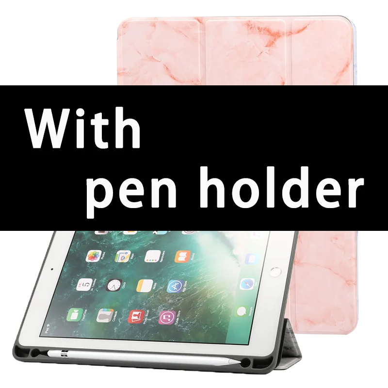Чехол для ipad 9,7 чехол для Apple ipad 9,7 5/6 Air 2 принципиально смарт планшетный Стенд защитный чехол с держателем ручки - Цвет: pink