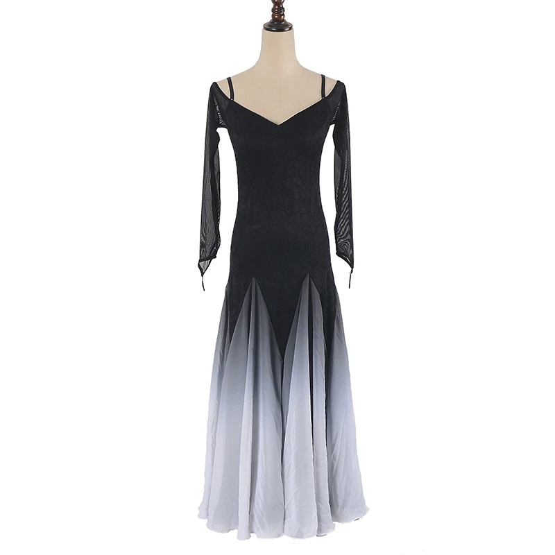 2020 New Sexy Ballroom Women Dance Dresses For Sale Waltz Performance Dancing Wear Long Sleeves Dress Customize Size DL6709 |