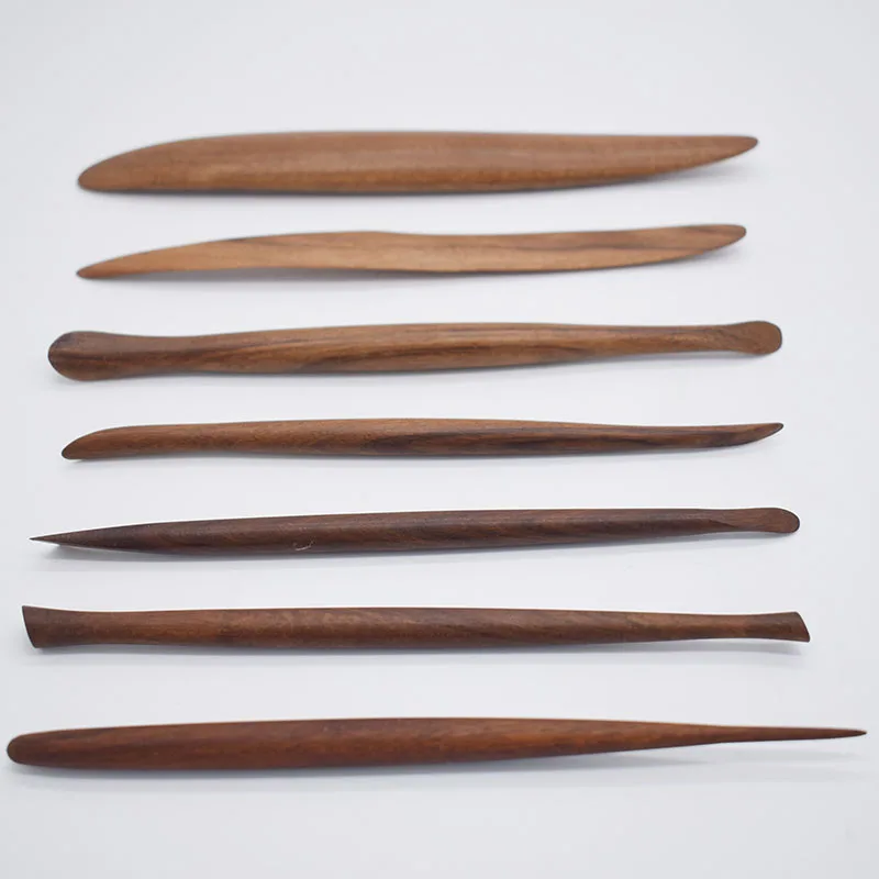 

Modeling Pottery Tools Handmade Top Mahogany Red Wood Clay Ceramic Polymer Clay Sculpture Model Carving Polymorph Sculpting Tool